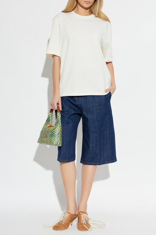 Ami Alexandre Mattiussi cream T-shirt with logo 2