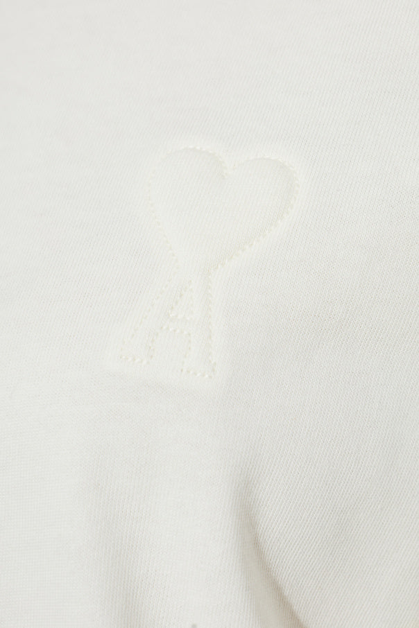 Ami Alexandre Mattiussi cream T-shirt with logo 5
