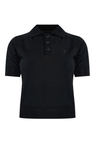 Ami Alexandre Mattiussi BLACK Wool polo 1