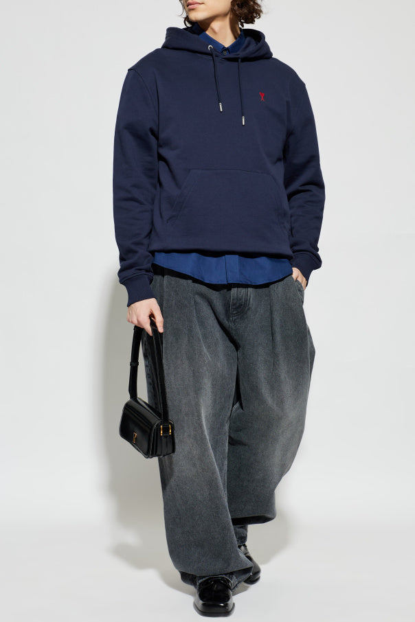 Ami Alexandre Mattiussi NAVY BLUE Sweatshirt with logo 2