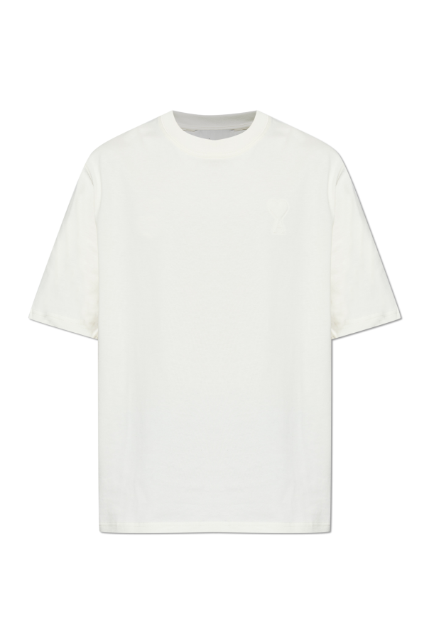 Ami Alexandre Mattiussi cream T-shirt with logo 1