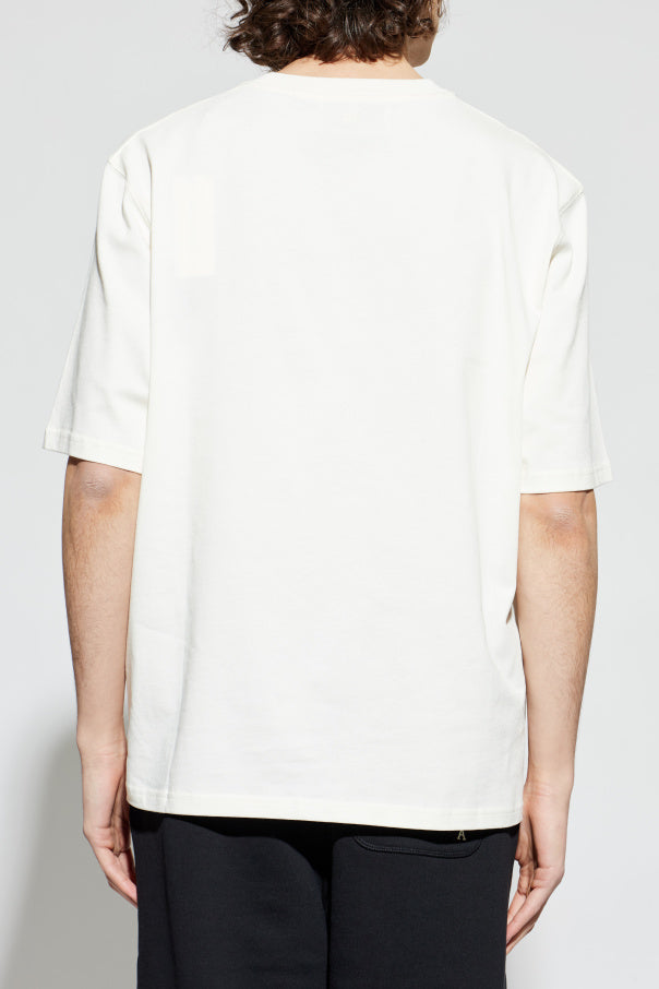 Ami Alexandre Mattiussi cream T-shirt with logo 4