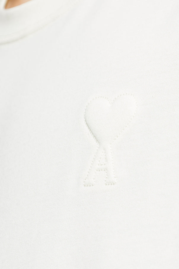 Ami Alexandre Mattiussi cream T-shirt with logo 5