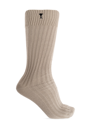 Ami Alexandre Mattiussi beige Cotton socks 1