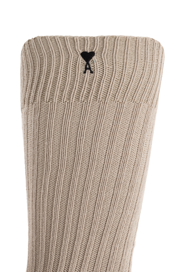 Ami Alexandre Mattiussi beige Cotton socks 2