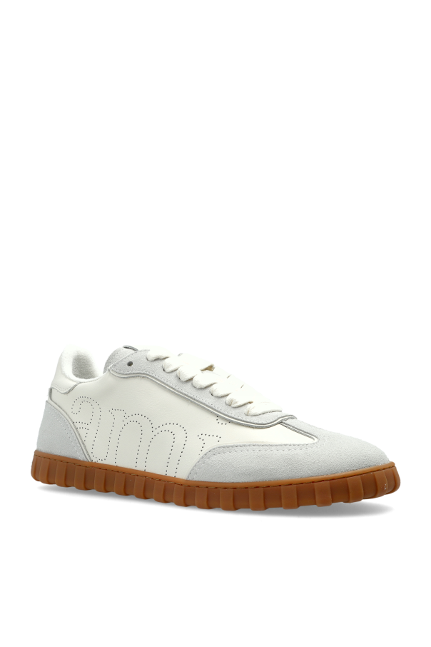 Ami Alexandre Mattiussi cream Sports shoes with logo 4