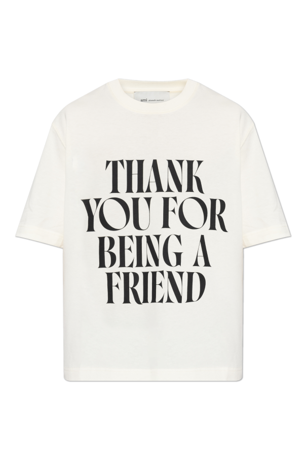 Ami Alexandre Mattiussi cream T-shirt with print 1