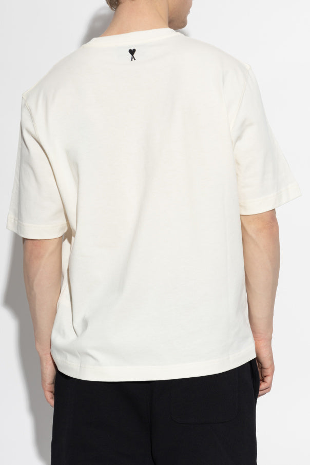 Ami Alexandre Mattiussi cream T-shirt with print 4
