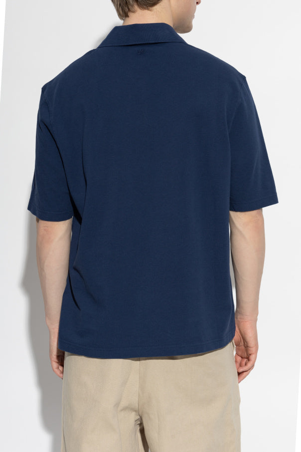 Ami Alexandre Mattiussi NAVY BLUE Polo with patch 4