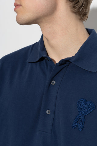 Ami Alexandre Mattiussi NAVY BLUE Polo with patch 5