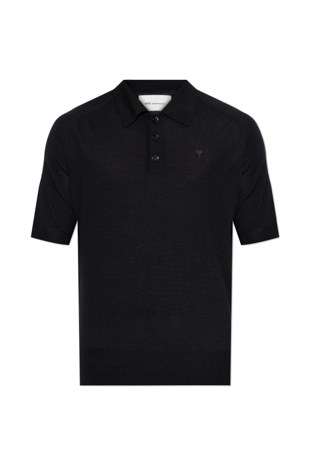 Ami Alexandre Mattiussi BLACK Wool polo 1