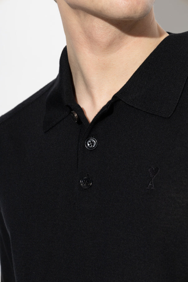 Ami Alexandre Mattiussi BLACK Wool polo 5