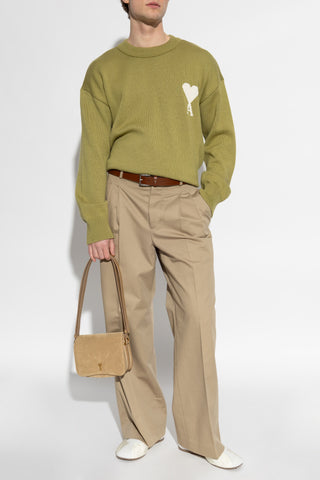 Ami Alexandre Mattiussi beige Straight-leg trousers 2