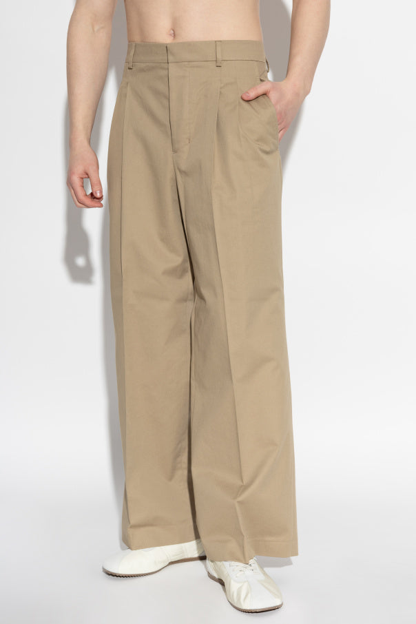 Ami Alexandre Mattiussi beige Straight-leg trousers 3