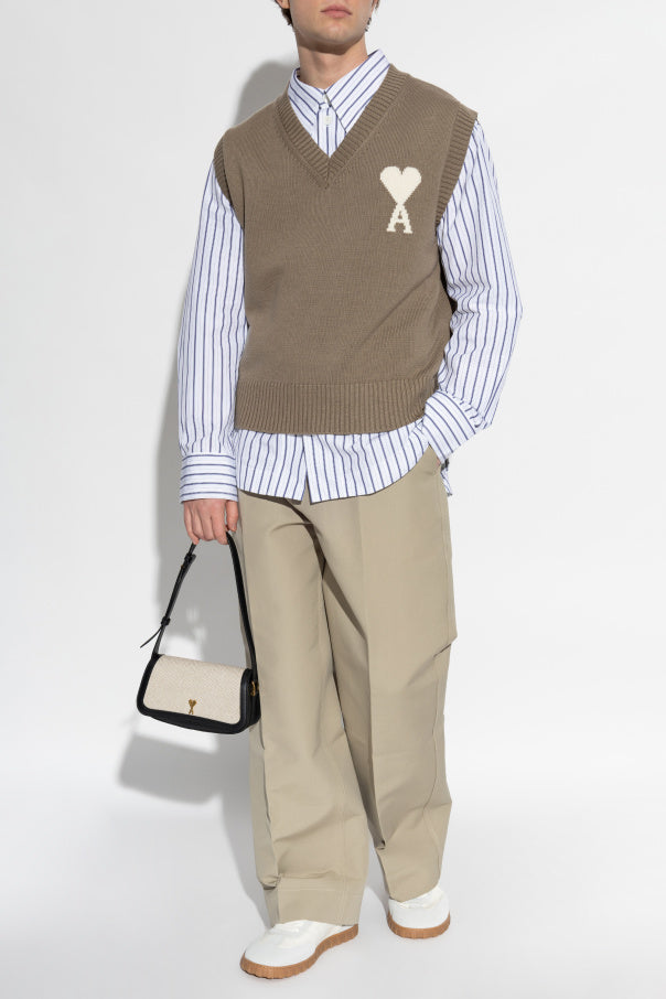 Ami Alexandre Mattiussi beige Loose-fit trousers 2