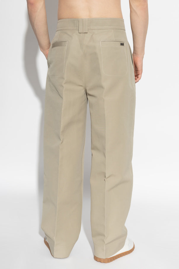 Ami Alexandre Mattiussi beige Loose-fit trousers 4