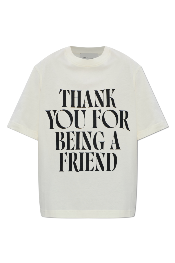 Ami Alexandre Mattiussi cream T-shirt with print 1