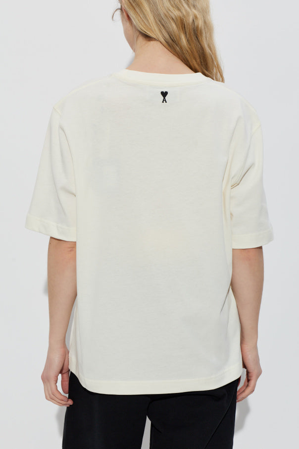Ami Alexandre Mattiussi cream T-shirt with print 4