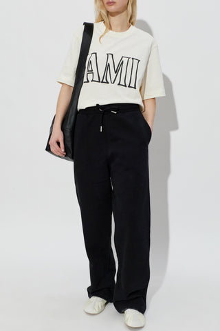Ami Alexandre Mattiussi BLACK Wide-leg sweatpants 2