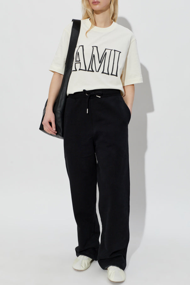 Ami Alexandre Mattiussi BLACK Wide-leg sweatpants 2