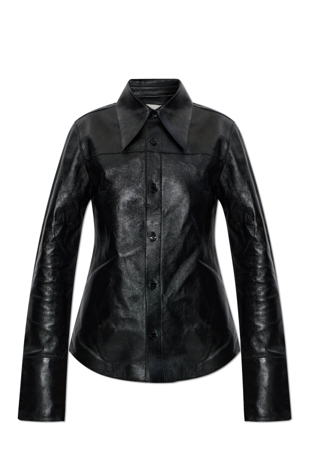 Ami Alexandre Mattiussi BLACK Leather shirt 1