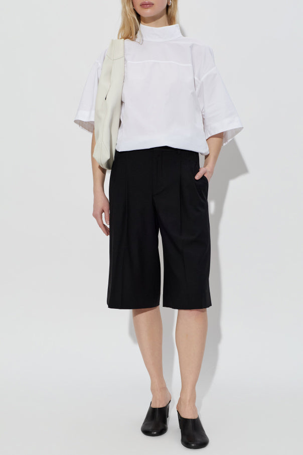 Ami Alexandre Mattiussi WHITE Shirt with a stand-up collar 2