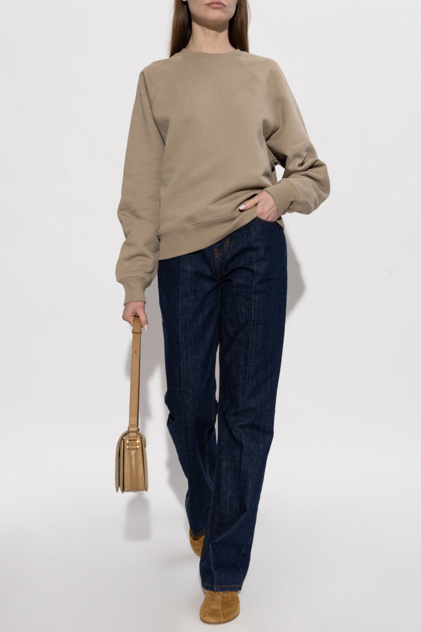 Ami Alexandre Mattiussi beige "Oversize" sweatshirt 2