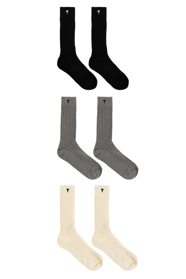 Ami Alexandre Mattiussi MULTICOLOUR Three-pack of socks 1