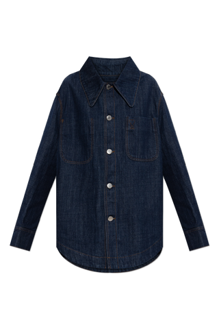 Ami Alexandre Mattiussi NAVY BLUE Oversize denim shirt 1