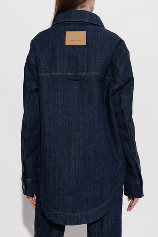 Ami Alexandre Mattiussi NAVY BLUE Oversize denim shirt 4