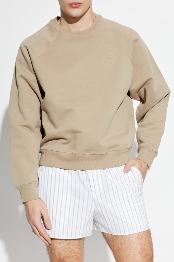 Ami Alexandre Mattiussi beige 'Oversize' sweatshirt 3