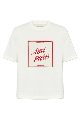Ami Alexandre Mattiussi cream T-shirt with print 1