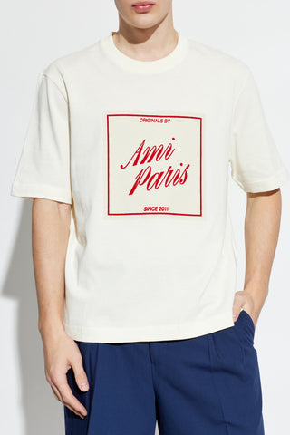 Ami Alexandre Mattiussi cream T-shirt with print 3