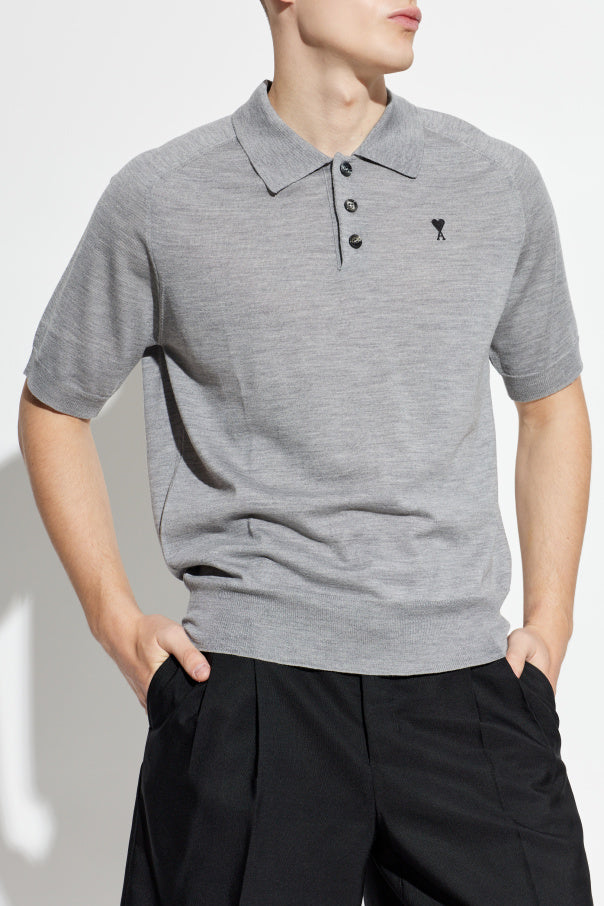 Ami Alexandre Mattiussi GREY Wool polo 3
