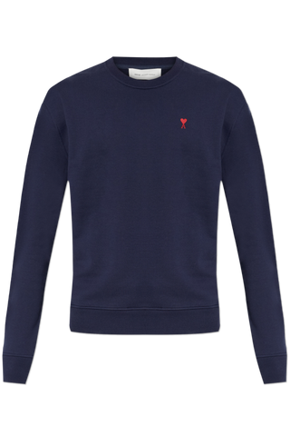 Ami Alexandre Mattiussi NAVY BLUE Sweatshirt with embroidered logo 1