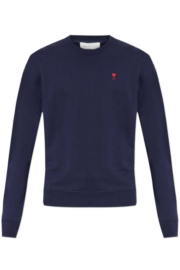 Ami Alexandre Mattiussi NAVY BLUE Sweatshirt with embroidered logo 1