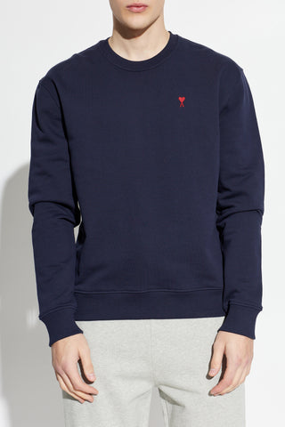 Ami Alexandre Mattiussi NAVY BLUE Sweatshirt with embroidered logo 3