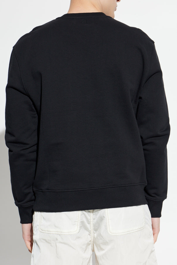 Ami Alexandre Mattiussi BLACK Sweatshirt with embroidered logo 4