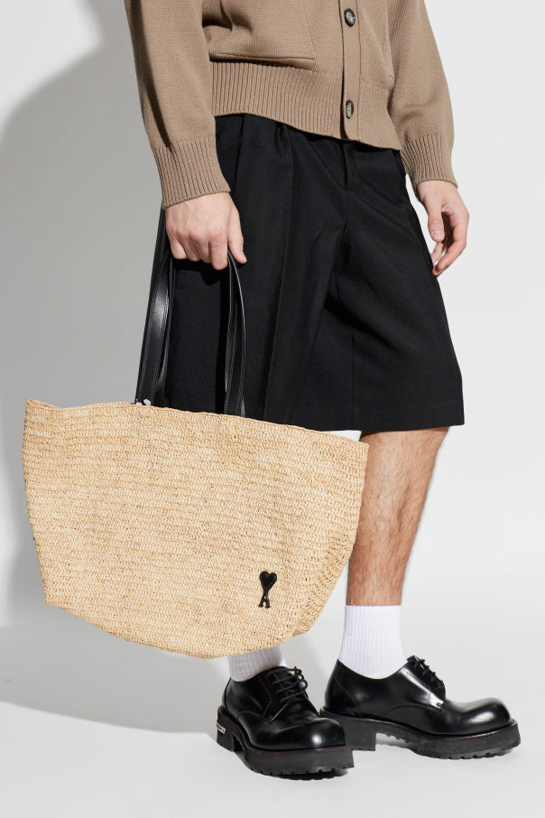 Ami Alexandre Mattiussi beige Shopper bag ‘Ami de Coeur’ 3