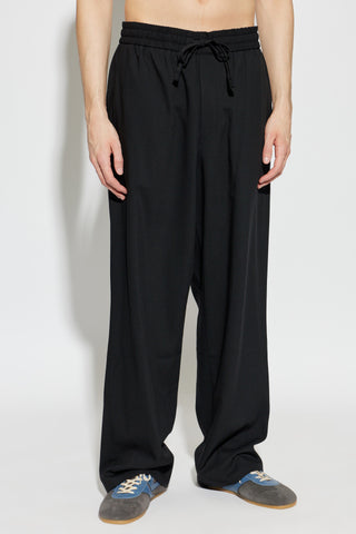 Ami Alexandre Mattiussi BLACK Wool wide-leg trousers 3