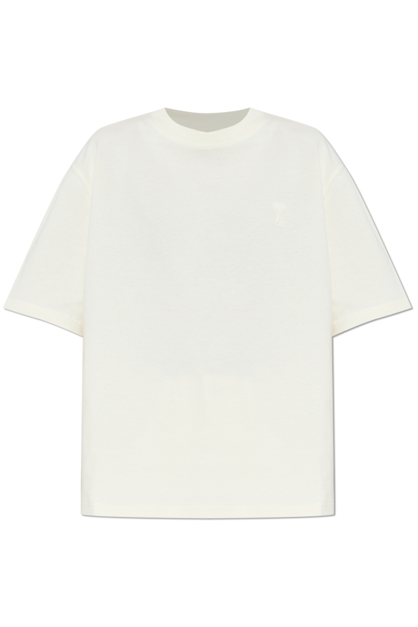 Ami Alexandre Mattiussi cream ‘Oversize’ T-shirt 1
