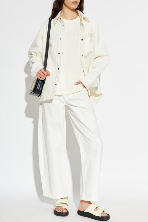 Ami Alexandre Mattiussi cream ‘Oversize’ T-shirt 2