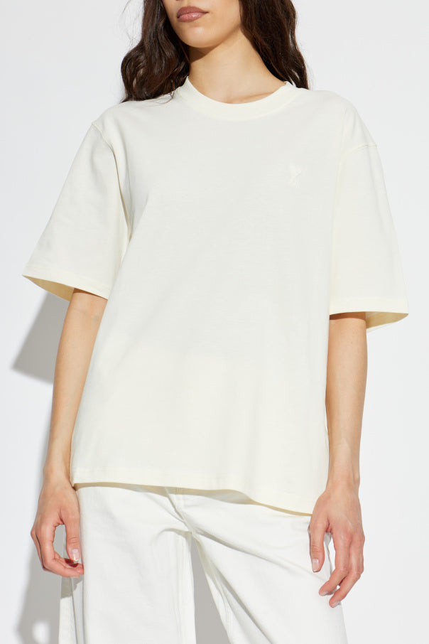 Ami Alexandre Mattiussi cream ‘Oversize’ T-shirt 3