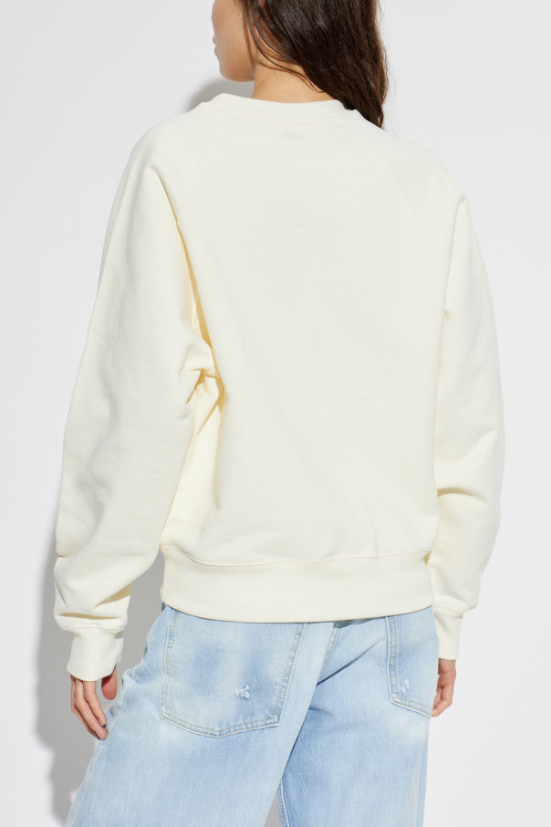 Ami Alexandre Mattiussi cream "Oversize" sweatshirt 4