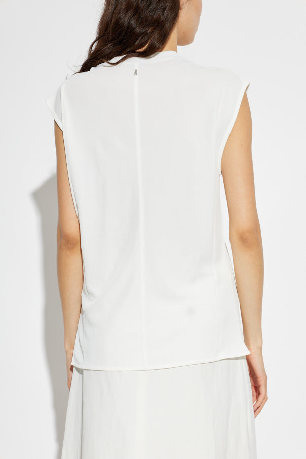 Ami Alexandre Mattiussi WHITE Sleeveless top 4