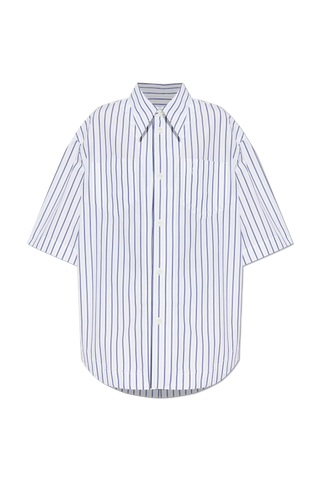 Ami Alexandre Mattiussi BLUE Shirt with striped pattern 1