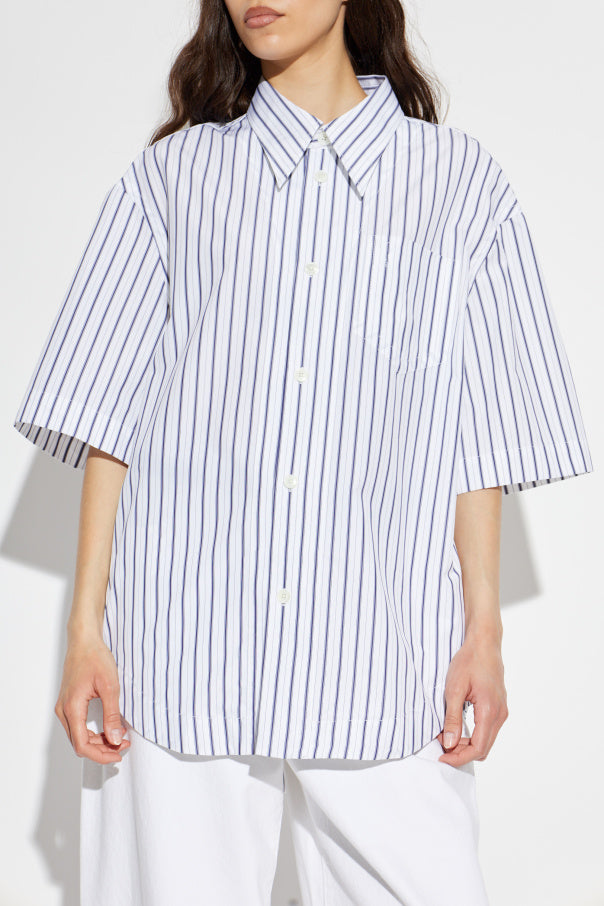 Ami Alexandre Mattiussi BLUE Shirt with striped pattern 3