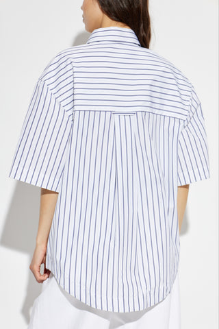 Ami Alexandre Mattiussi BLUE Shirt with striped pattern 4