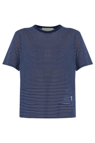 Ami Alexandre Mattiussi NAVY BLUE Striped T-shirt 1