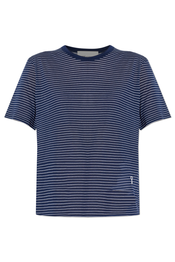 Ami Alexandre Mattiussi NAVY BLUE Striped T-shirt 1